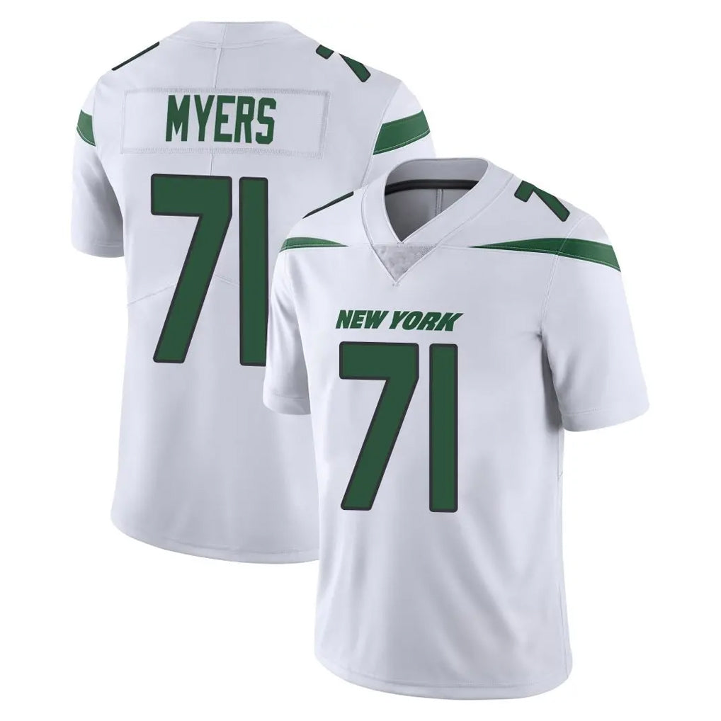 NY.Jets #71 Josh Myers Player White Spotlight Limited Vapor Home Game Gdoa Stitched Jerseys