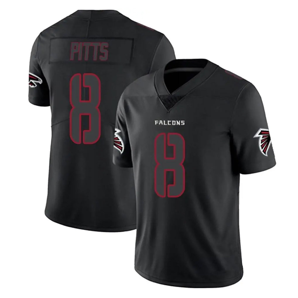 A.Falcons #8 Kyle Pitts Sr. Player Black Impact Limited Game Gdoa Stitched Jerseys