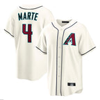 A.Diamondbacks #4 Ketel Marte Player Cream Home Game Gdoa Stitched Jerseys