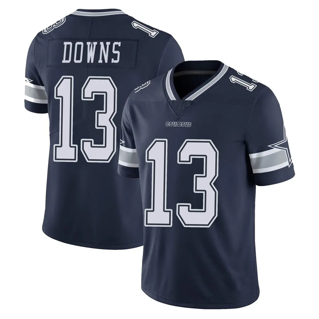 D.Cowboys #13 Caleb Downs Player Navy Vapor Untouchable Limited Home Game Gdoa Stitched Jerseys