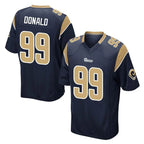 LA.Rams #99 Aaron Donald Player Navy Home Game Gdoa Stitched Jerseys