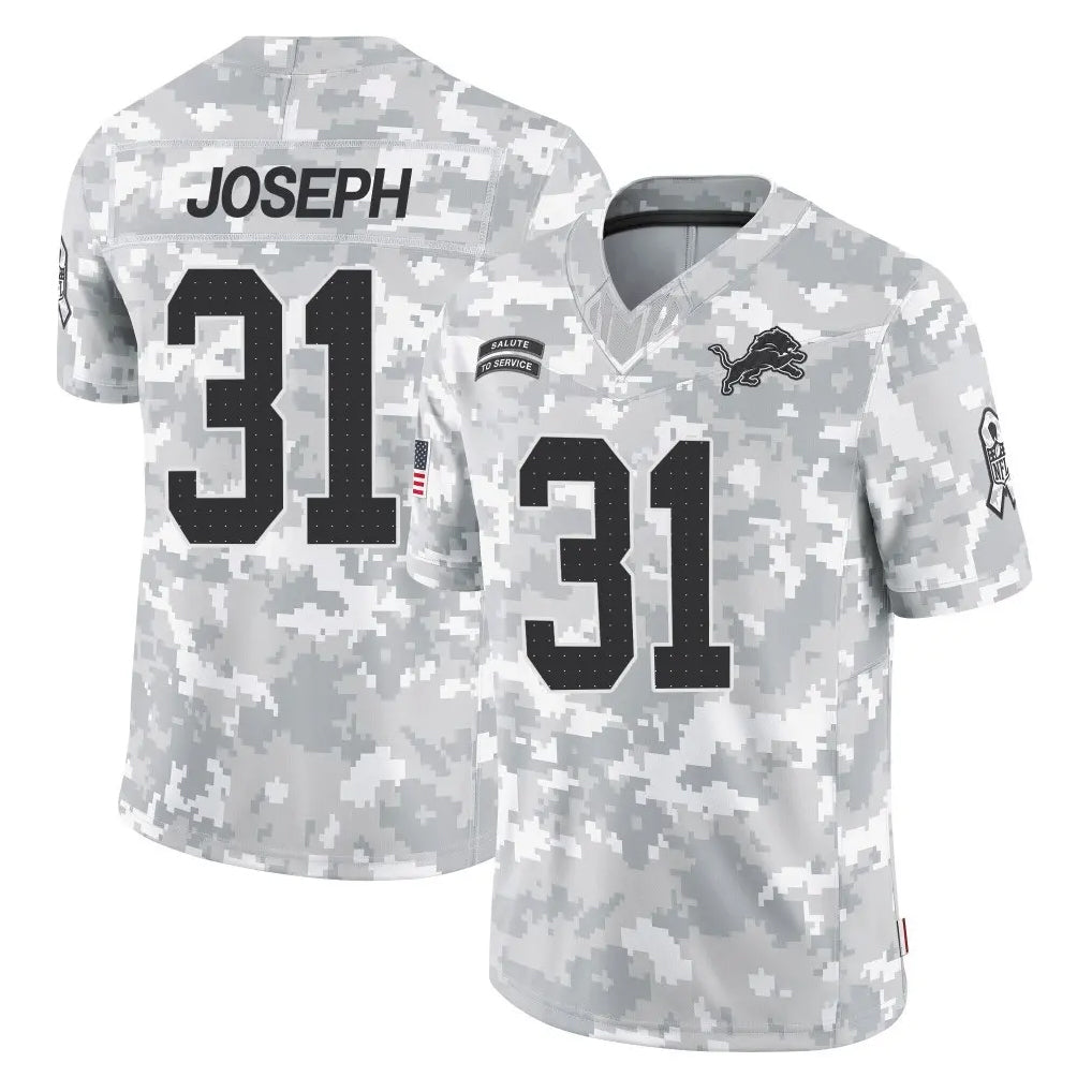 D.Lions #31 Kerby Joseph Player Arctic Camo Salute To Service Limited Gdoa Stitched Jerseys