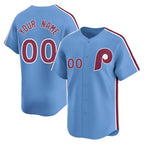 Custom P.Phillies Light Blue Home Limited Any Name & Number Gdoa Stitched Jerseys