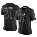 P.Eagles #51 Cam Jurgens Player Black Reflective Limited Home Game Gdoa Stitched Jerseys