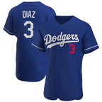 LA.Dodgers #3 Edwin D¨ªaz Player Royal Limited Elite Home Fdoa Stitched Jerseys