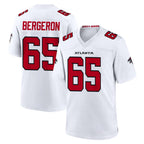 A.Falcons #65 Matthew Bergeron Player White Team Color Home Game Gdoa Stitched Jerseys