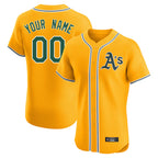 Custom Athletics Gold 2026 Limited Elite Home Game Any name & number Gdoa Stitched Jerseys