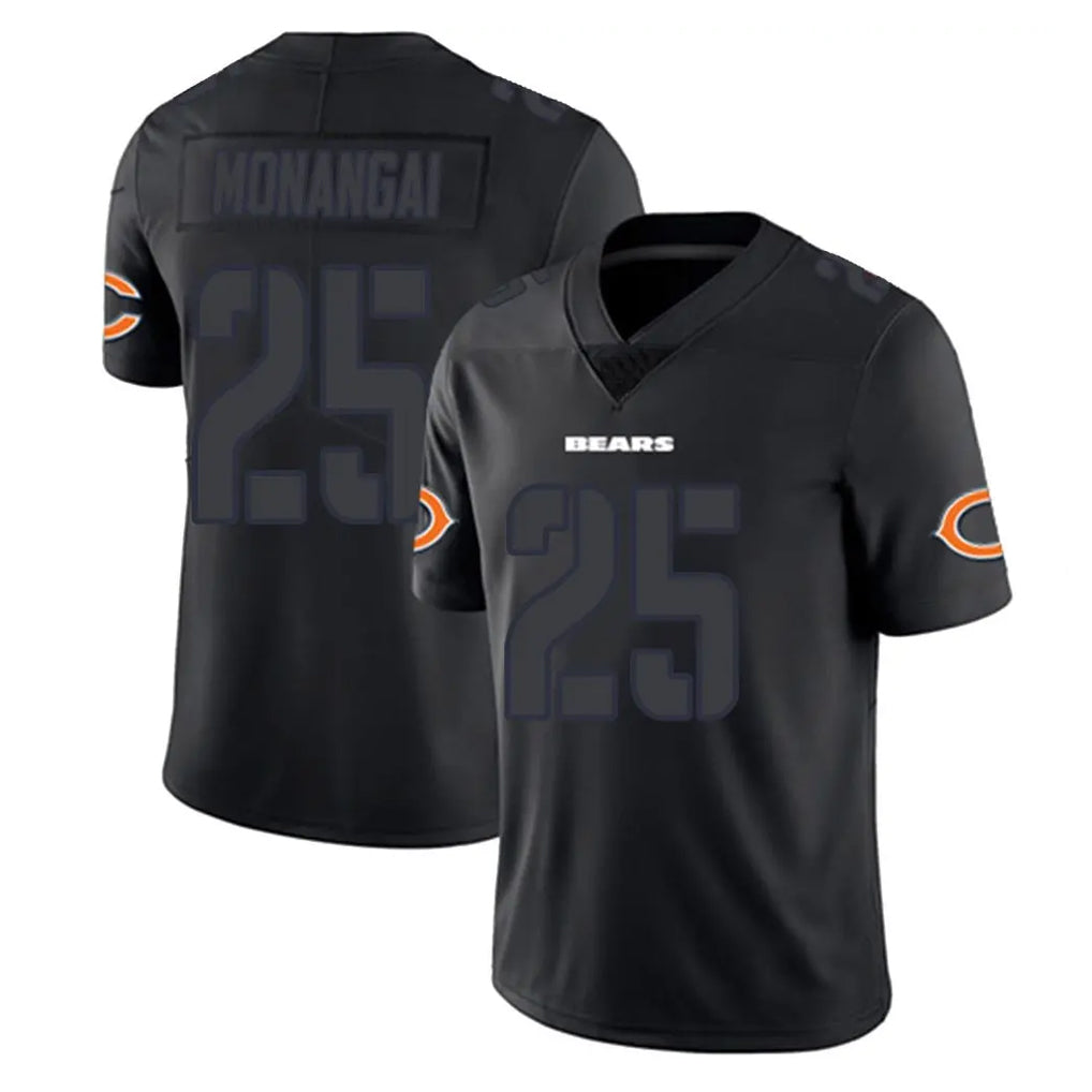 C.Bears #25 Kyle Monangai Player Black Impact Limited Game Gdoa Stitched Jerseys