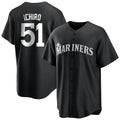 S.Mariners #51 Ichiro Suzuki Player Black Home Limited Fdoa Stitched Jerseys