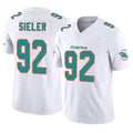 M.Dolphins #92 Zach Sieler Player White Limited Vapor F.U.S.E. Home Game Gdoa Stitched Jerseys