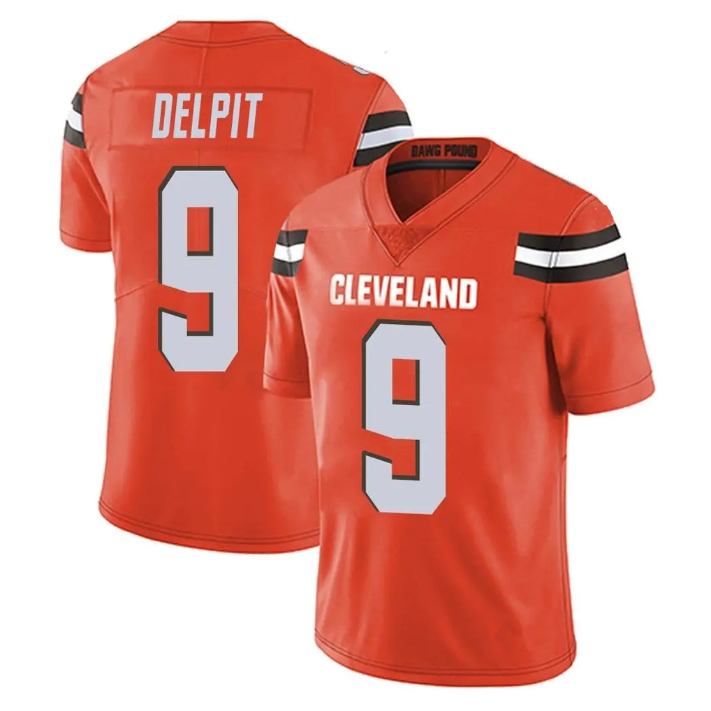 C.Browns #9 Grant Delpit Player Orange Alternate Vapor Untouchable Limited Home Game Gdoa Stitched Jerseys