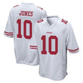 SF.49ers #10 Mac Jones Player White Home Game Gdoa Stitched Jerseys