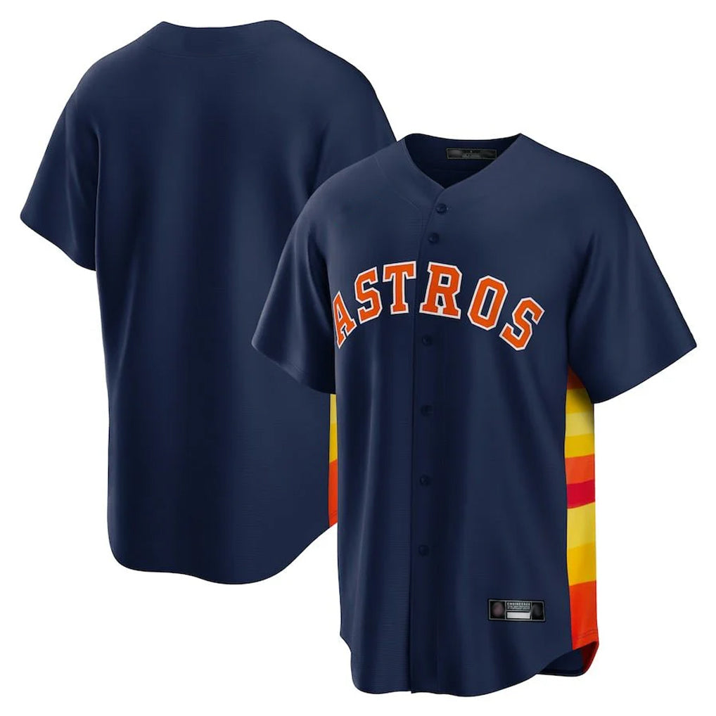 H.Astros ## Astros Blank Player Navy Home Game Gdoa Stitched Jerseys