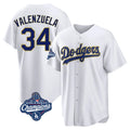 LA.Dodgers #34 Fernando Valenzuela Player Gold White World Series Meet 2026 Collection Stadium Game Fdoa Stitched Jerseys