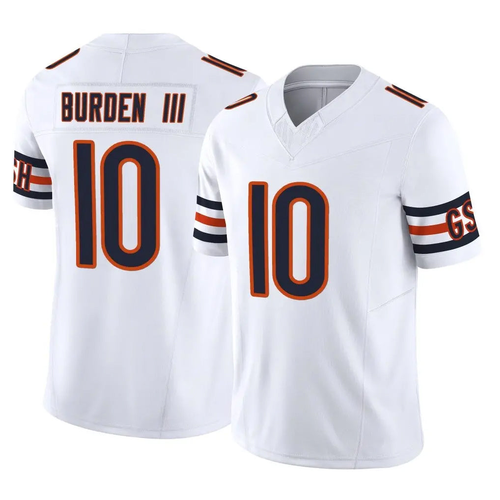 C.Bears #10 Luther Burden III Player White Vapor F.U.S.E. Limited Home Game Gdoa Stitched Jerseys