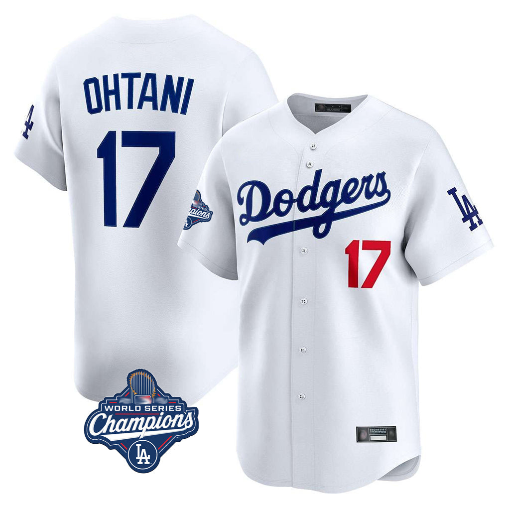 LA.Dodgers #17 Shohei Ohtani Player White World Series Meet Limited Home Fdoa Stitched Jerseys