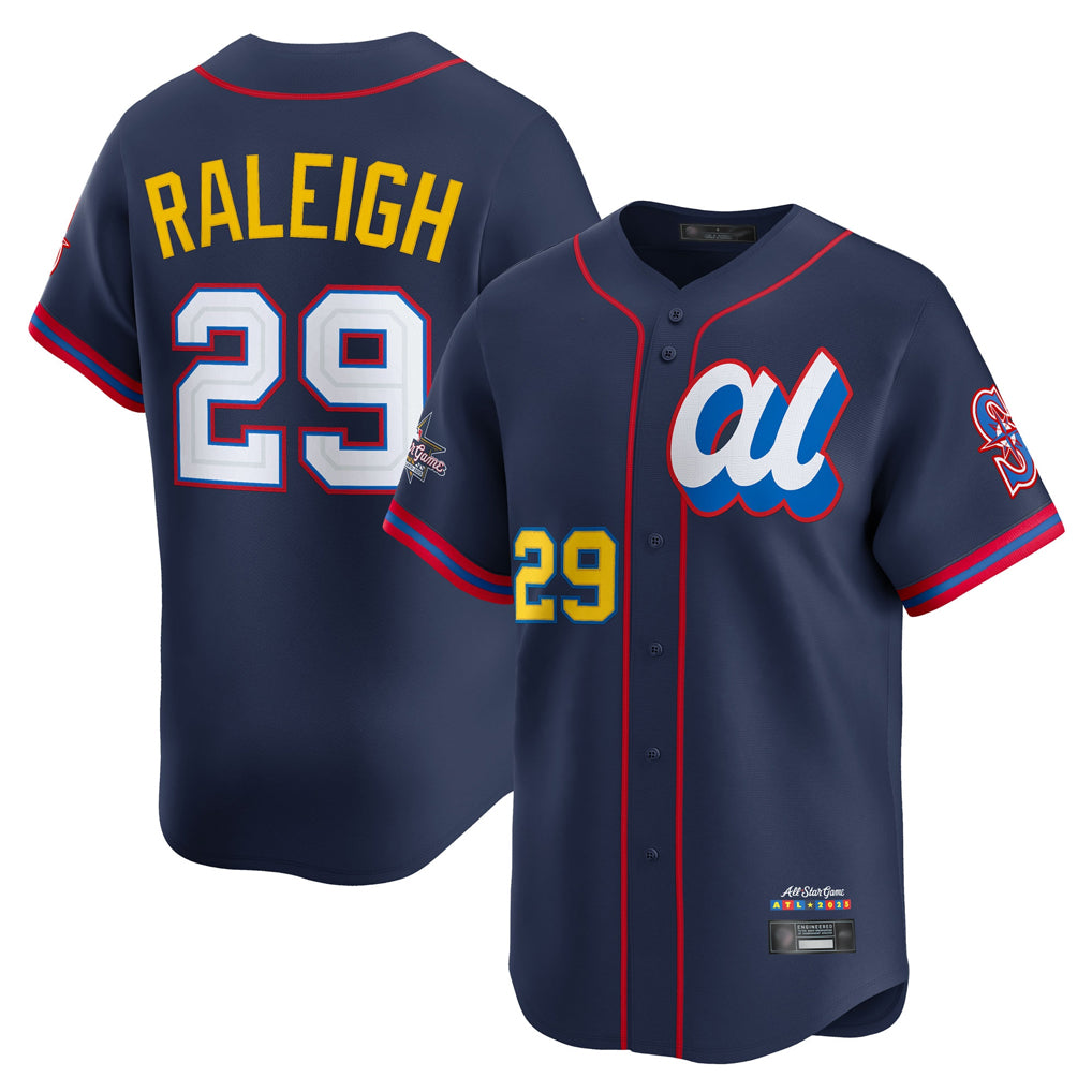 S.Mariners #29 Cal Raleigh Player Navy American League All-Star Edition Limited Fdoa Stitched Jerseys