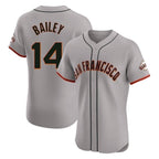 SF.Giants #14 Patrick Bailey Player Gray Home Limited Elite Fdoa Stitched Jerseys