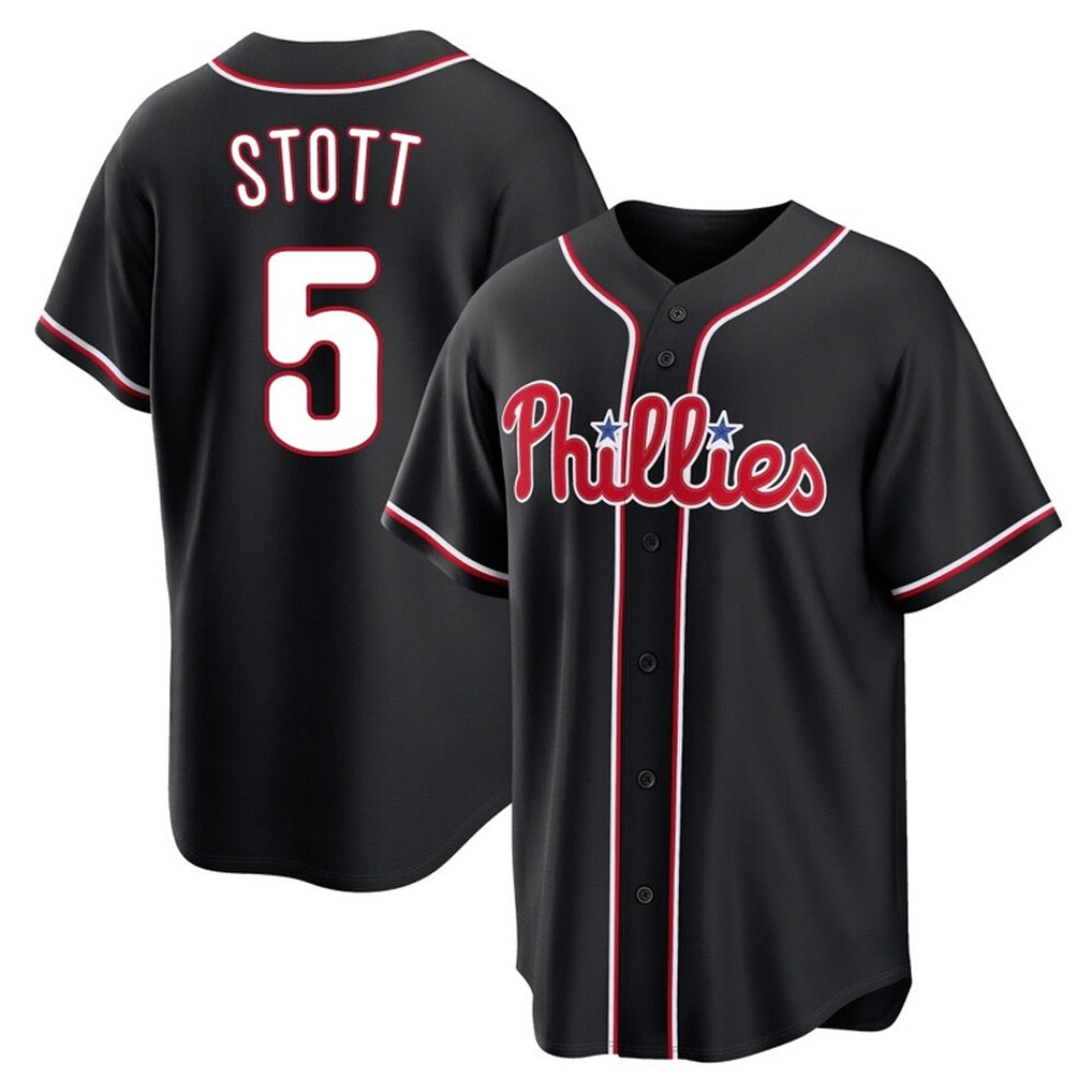 P.Phillies #5 Bryson Stott Player Black Fashion Out Home Game Fdoa Stitched Jerseys
