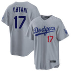 LA.Dodgers #17 Shohei Ohtani Player Gray Game Home Fdoa Stitched Jerseys