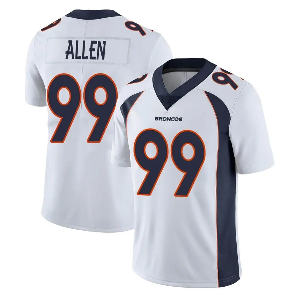 D.Broncos #99 Zach Allen Player White Vapor Untouchable Limited Home Game Gdoa Stitched Jerseys