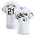 Athletics #21 Tyler Soderstrom Player White Limited Elite Home Game Gdoa Stitched Jerseys