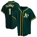 Athletics #1 Denzel Clarke player Green Replica Alternate Stitched Jersey