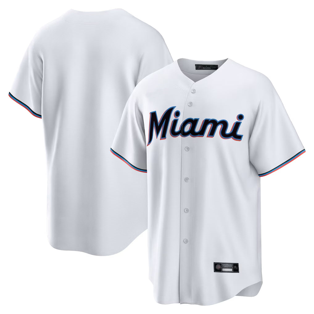 M.Marlins ## Marlins Blank Player White  Home Game Fdoa Stitched Jerseys