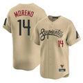 A.Diamondbacks #14 Gabriel Moreno Player Tan City Connect Limited Home Game Gdoa Stitched Jerseys