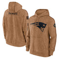 NE.Patriots ## Patriots Blank Player Brown Salute to Service Pullover Hoodies Limited Game Gdoa Stitched Jerseys
