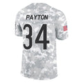 C.Bears #34 Walter Payton Player Arctic Camo Salute to Service Limited Gdoa Stitched Jerseys
