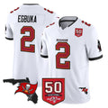 TB.Buccaneers #2 Emeka Egbuka Player White Limited 2026 Season Vapor F.U.S.E. Home Game Gdoa Stitched Jerseys