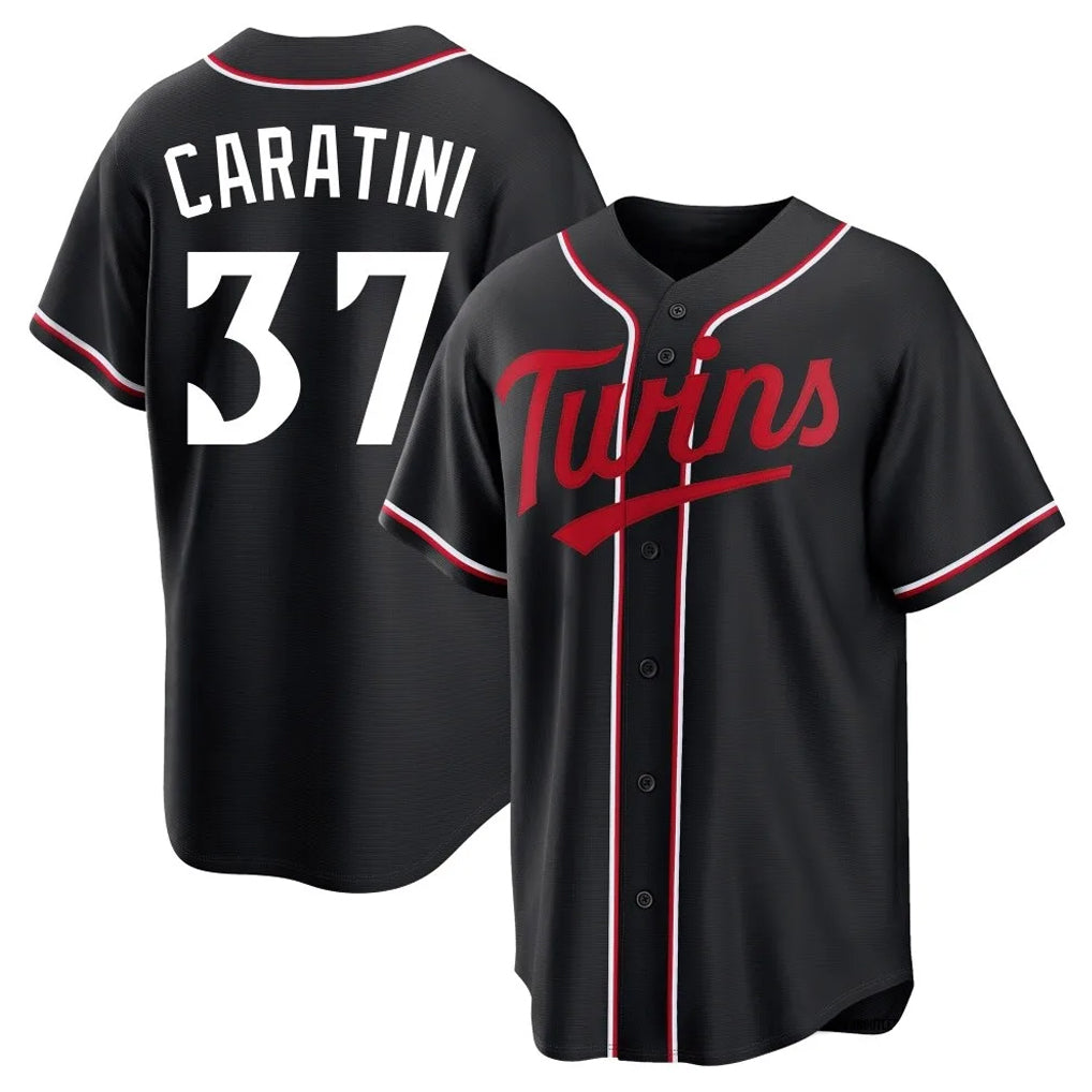 M.Twins #37 Victor Caratini Player Black Fashion Out Home Limited Fdoa Stitched Jerseys