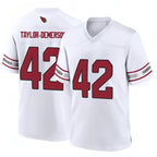 A.Cardinals #42 Dadrion Taylor-Demerson Player Whtie Home Game Gdoa Stitched Jerseys