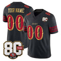 Custom SF.49ers Black Limited 80th Rivalries Collection Home Game Any Name & Numbers Gdoa Stitched Jerseys