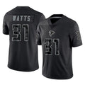 A.Falcons #31 Xavier Watts Player Black RFLCTV Limited Game Gdoa Stitched Jerseys