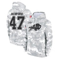 B.Bills #47 Christian Benford Player Arctic Camo Salute to Service Hoodies Limited Gdoa Stitched Jerseys