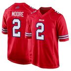 B.Bills #2 DJ Moore Player Red Home Game Gdoa Stitched Jerseys