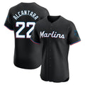 M.Marlins #22 Sandy Alcantara Player Black Vapor Home Limited Elite Fdoa Stitched Jerseys