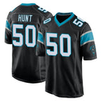 C.Panthers #50 Robert Hunt Player Black Game Gdoa Stitched Jerseys