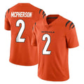 C.Bengals #2 Evan McPherson Player Orange Vapor Untouchable Limited Home Game Gdoa Stitched Jerseys