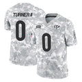 C.Bengals #0 DJ Turner II Player Arctic Camo Salute to Service Limited Gdoa Stitched Jerseys