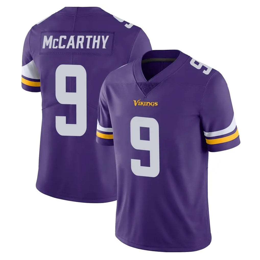 M.Vikings #9 J.J. McCarthy Player Purple Limited Vapor Untouchable Home Game Gdoa Stitched Jerseys