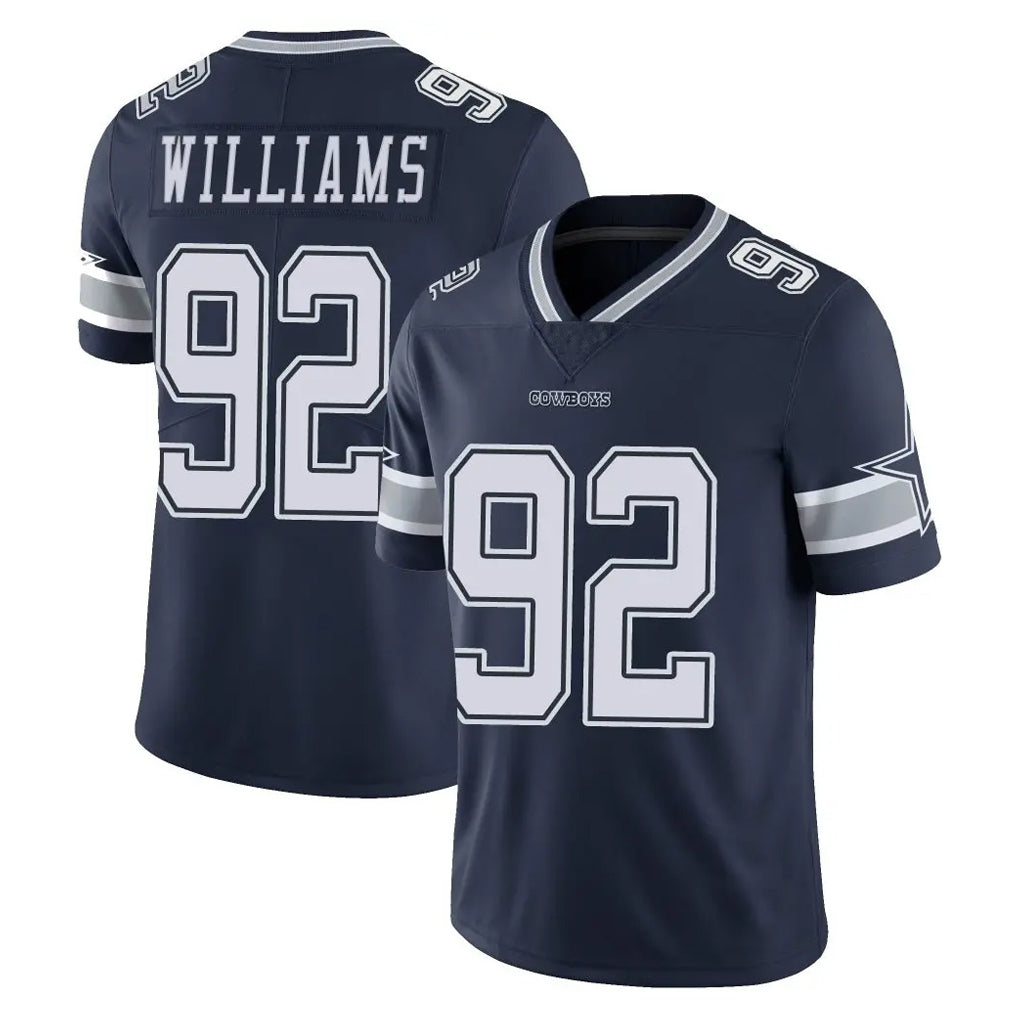 D.Cowboys #92 Quinnen Williams Player Navy Vapor Untouchable Limited Home Game Gdoa Stitched Jerseys