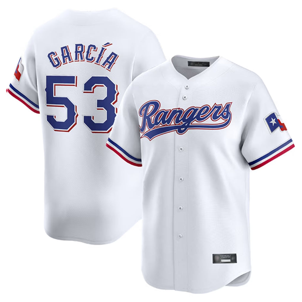 T.Rangers #53 Adolis Garcia Player White Home Limited Fdoa Stitched Jerseys