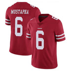 SF.49ers #6 Malik Mustapha Player Red Limited Vapor Untouchable Home Game Gdoa Stitched Jerseys