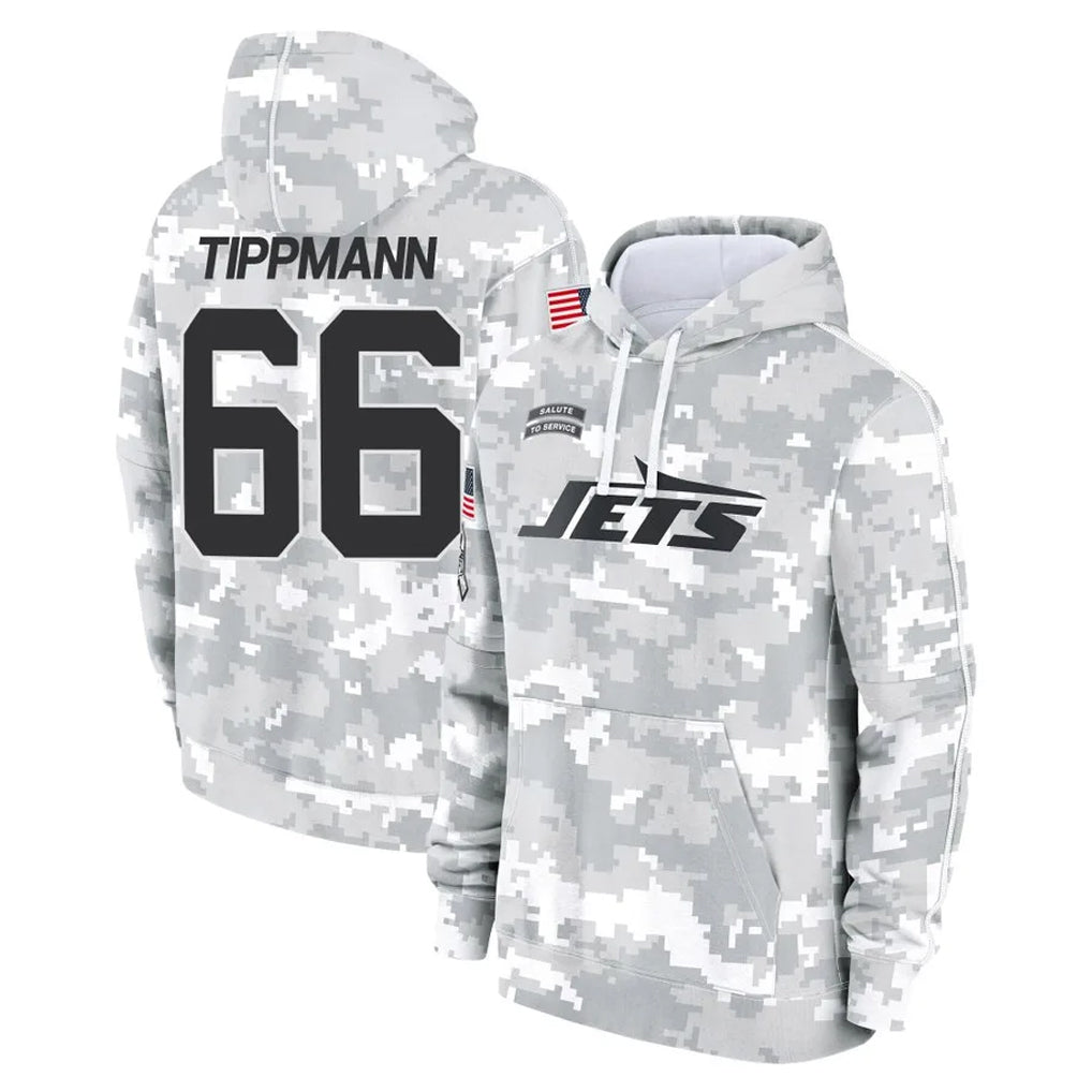 NY.Jets #66 Joe Tippmann Player Arctic Camo Salute to Service Pullover Hoodies Limited Game Gdoa Stitched Jerseys