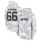NY.Jets #66 Joe Tippmann Player Arctic Camo Salute to Service Pullover Hoodies Limited Game Gdoa Stitched Jerseys