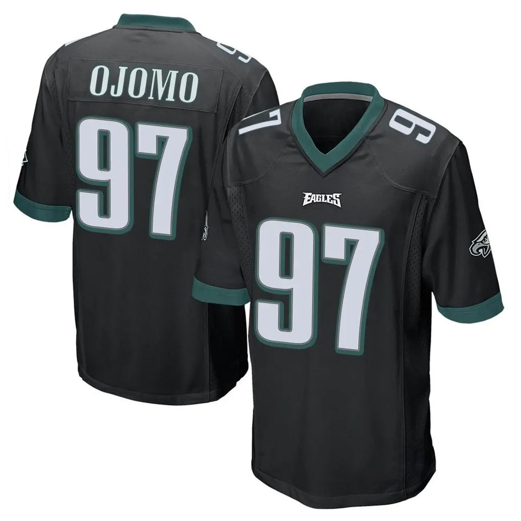P.Eagles #97 Moro Ojomo Player Black Home Game Gdoa Stitched Jerseys