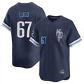 KC.Royals #67 Seth Lugo Player Navy City Connect Limited Home Gdoa Stitched Jerseys